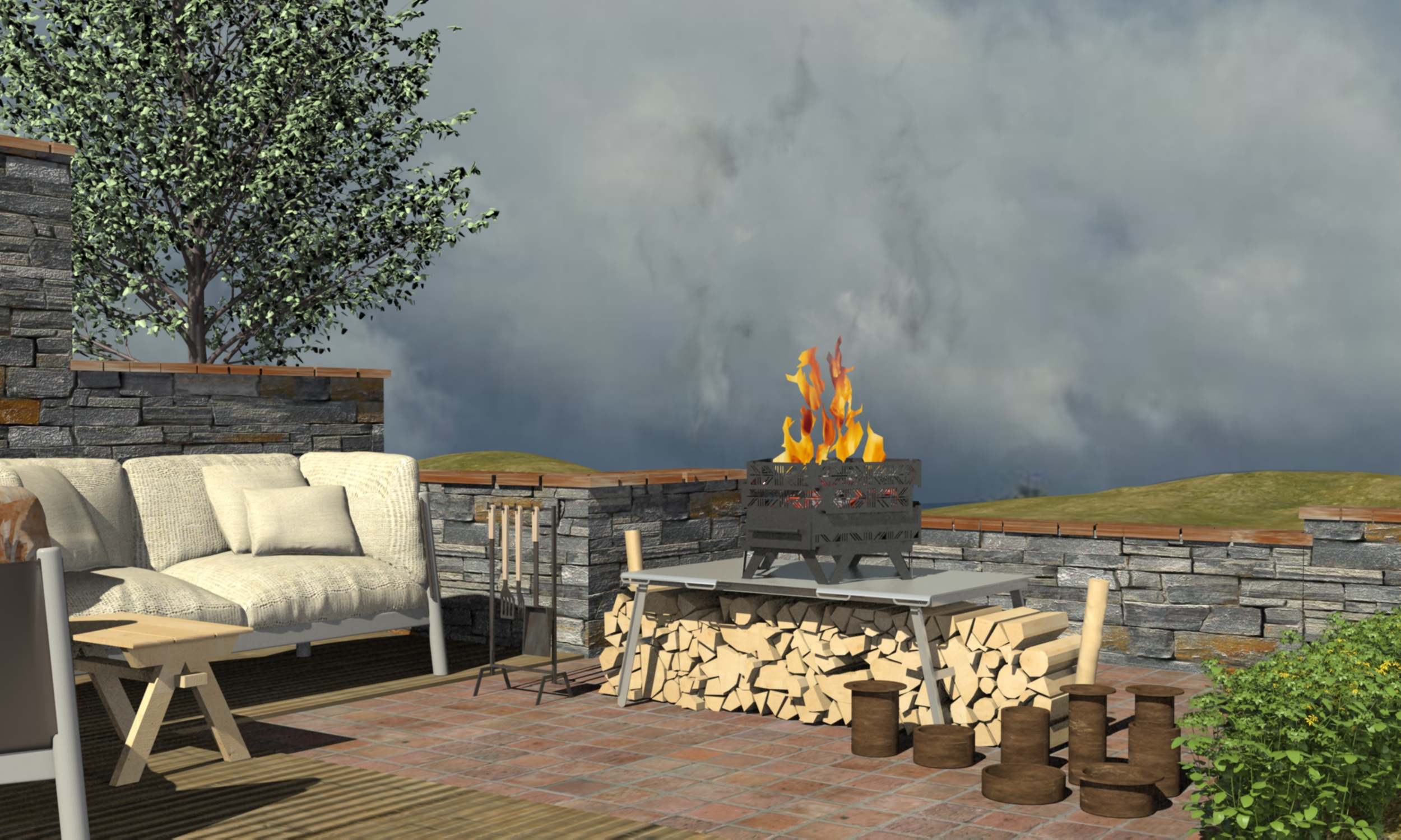 Проект многофункциональной костровой чаши 3.