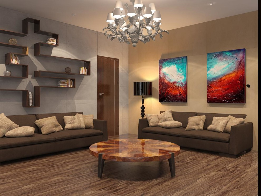 Современный стиль. Трехкомнатная квартира в Видном.