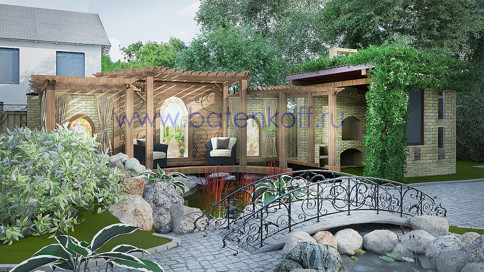 Дизайн фасада коттеджа п.Кашино