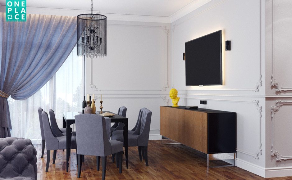 Apartment with yellow accents