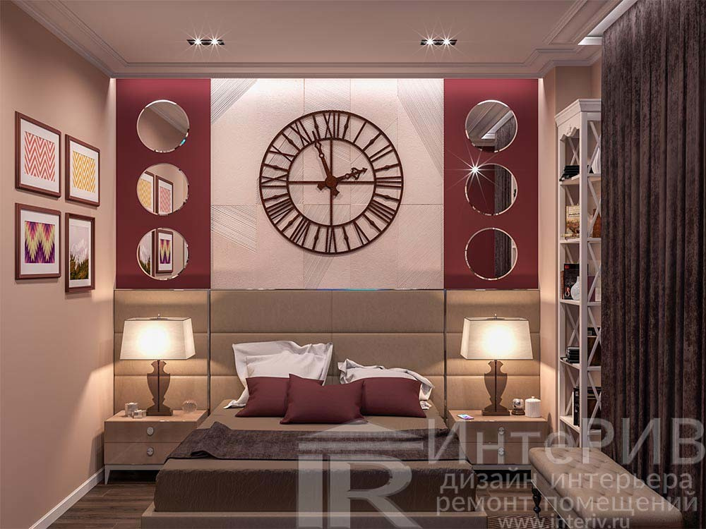 Интерьер двухкомнатной квартиры 55 м² на Ленинском проспекте