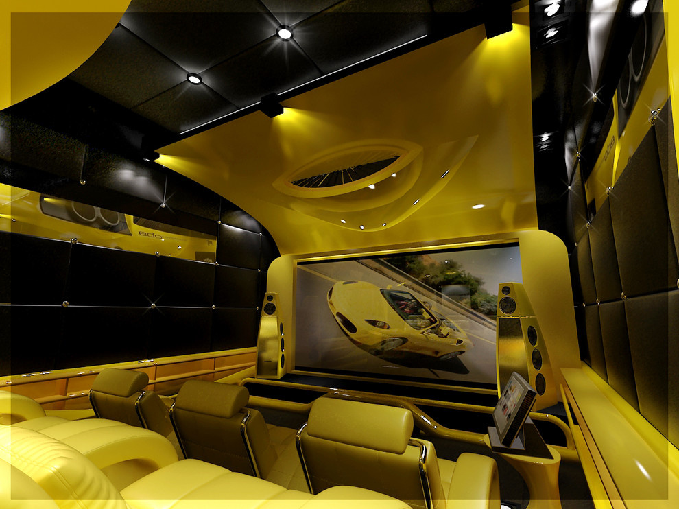 Тематический кинозал в стиле Ferrari 2