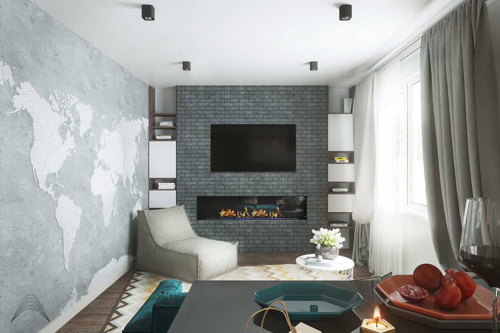 Гостиная & кухня. LOFT.