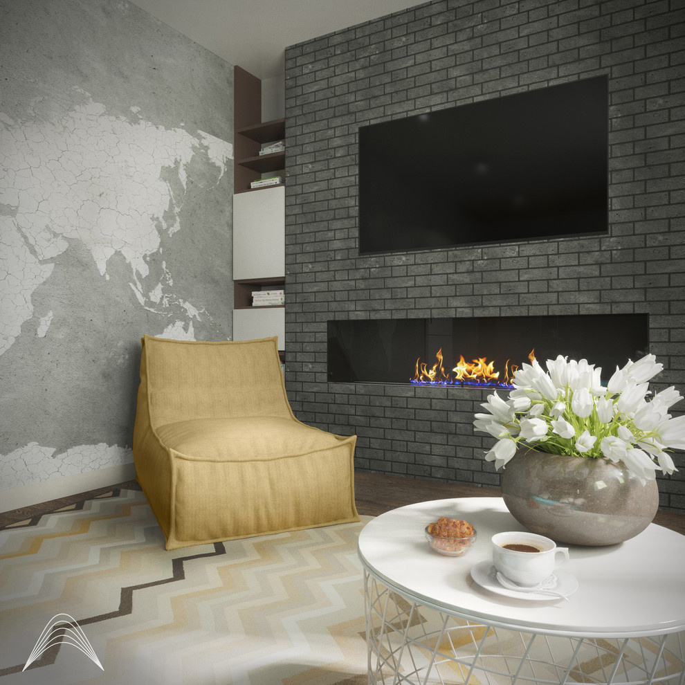 Гостиная & кухня. LOFT.