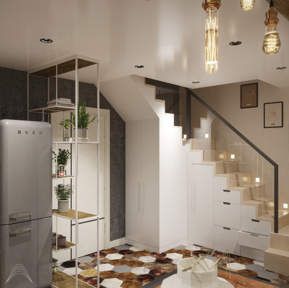 Гостиная & кухня. LOFT.