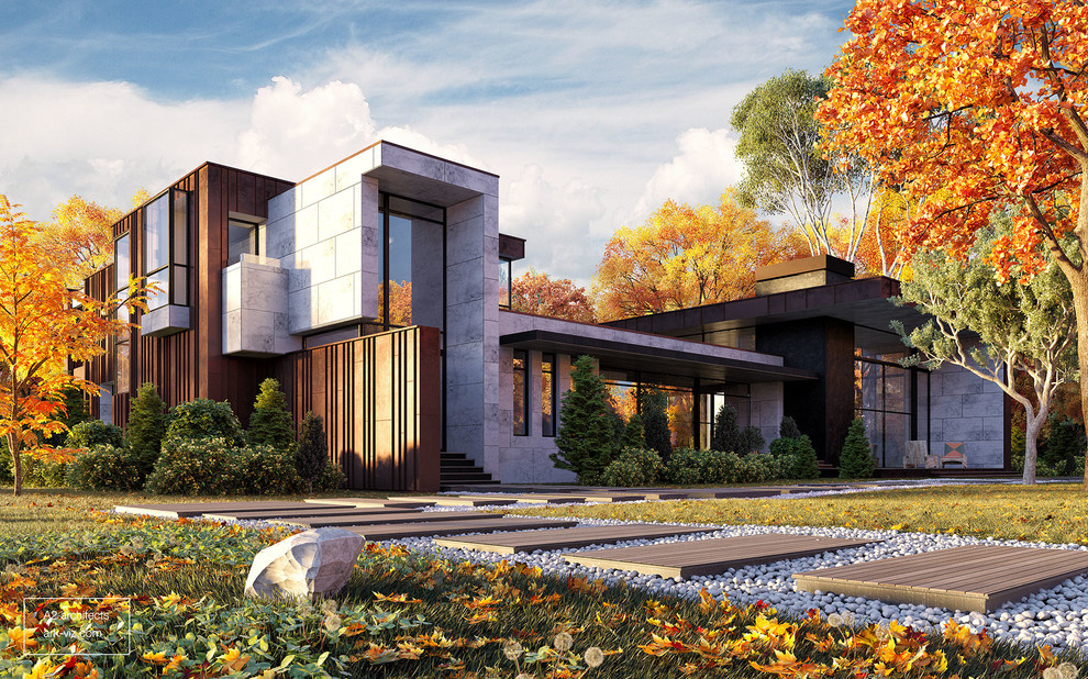 Визуализация частного дома для A2 architects