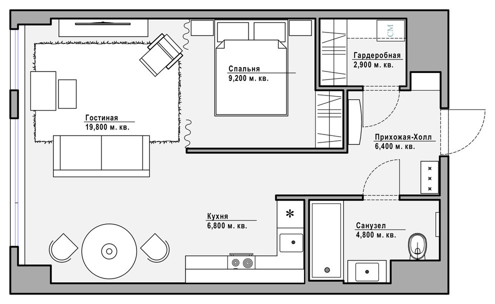 Квартира студия