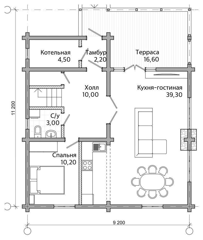 Дом из профилированного бруса.