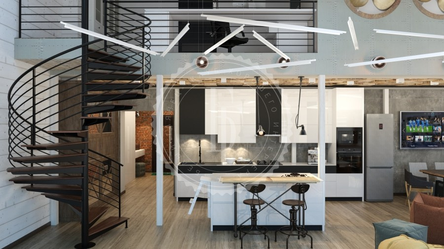 Двухуровневая квартира в стиле LOFT