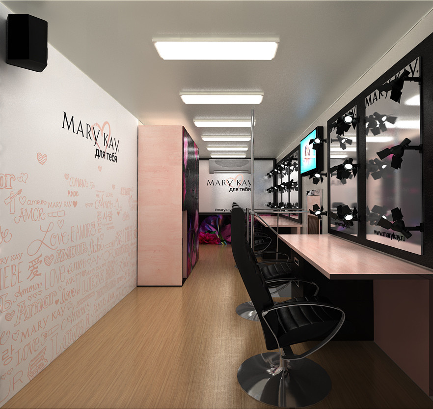 Офрмление гримерных Mary Kay