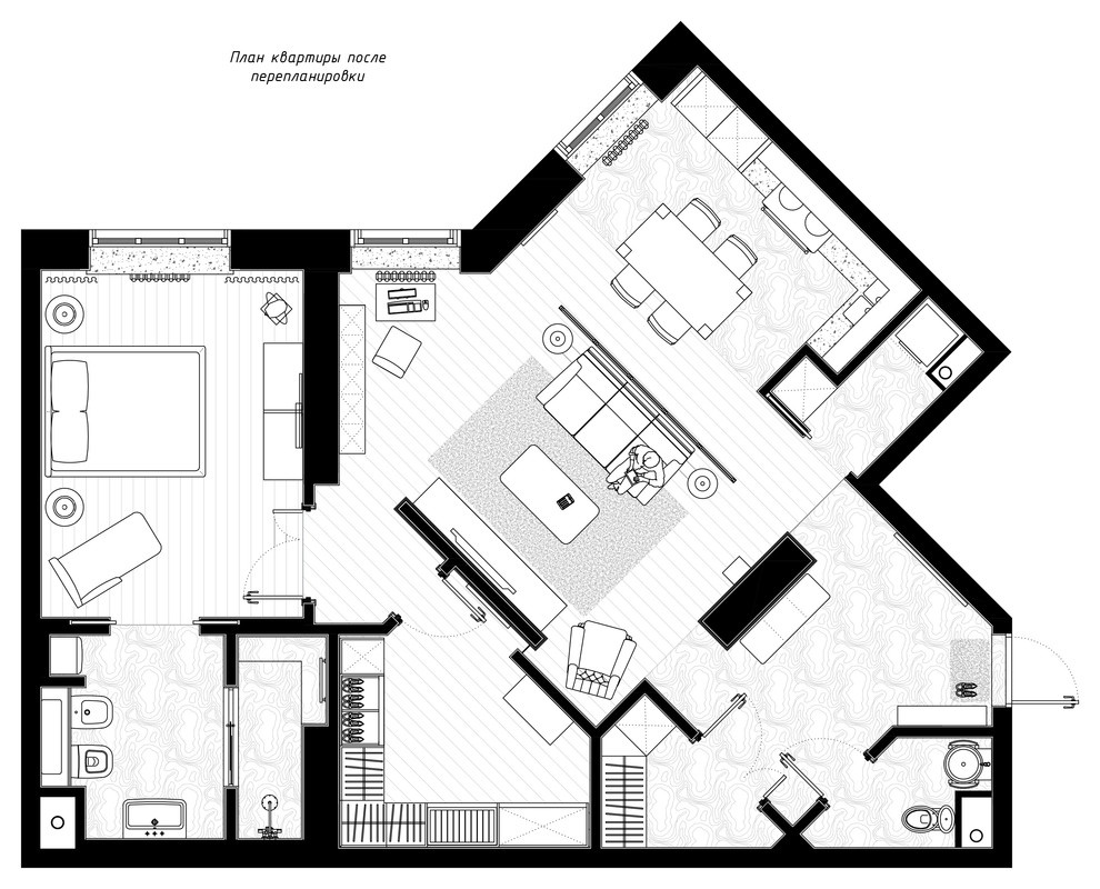 Реализованный проект квартиры в ЖК Континенталь