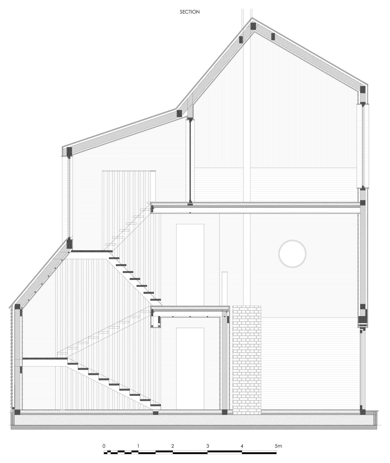 Дом у моря. Разрез.