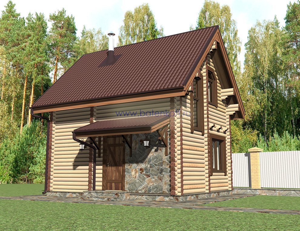 Дизайн фасадов бани, пос. Ключики