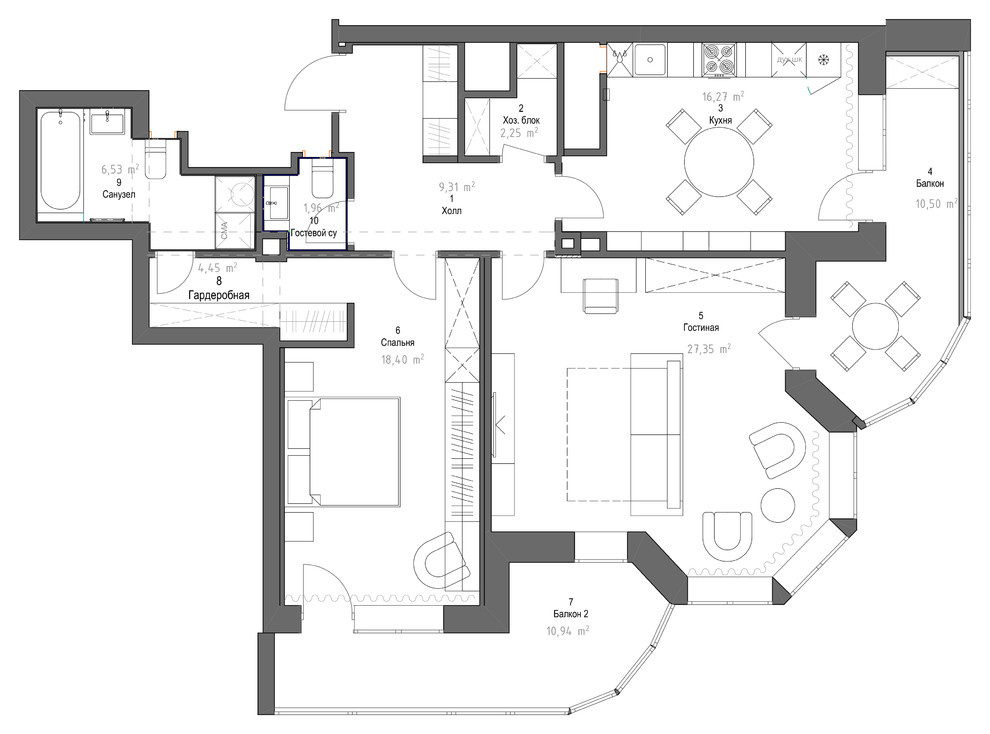 Функциональная квартира в аренду.