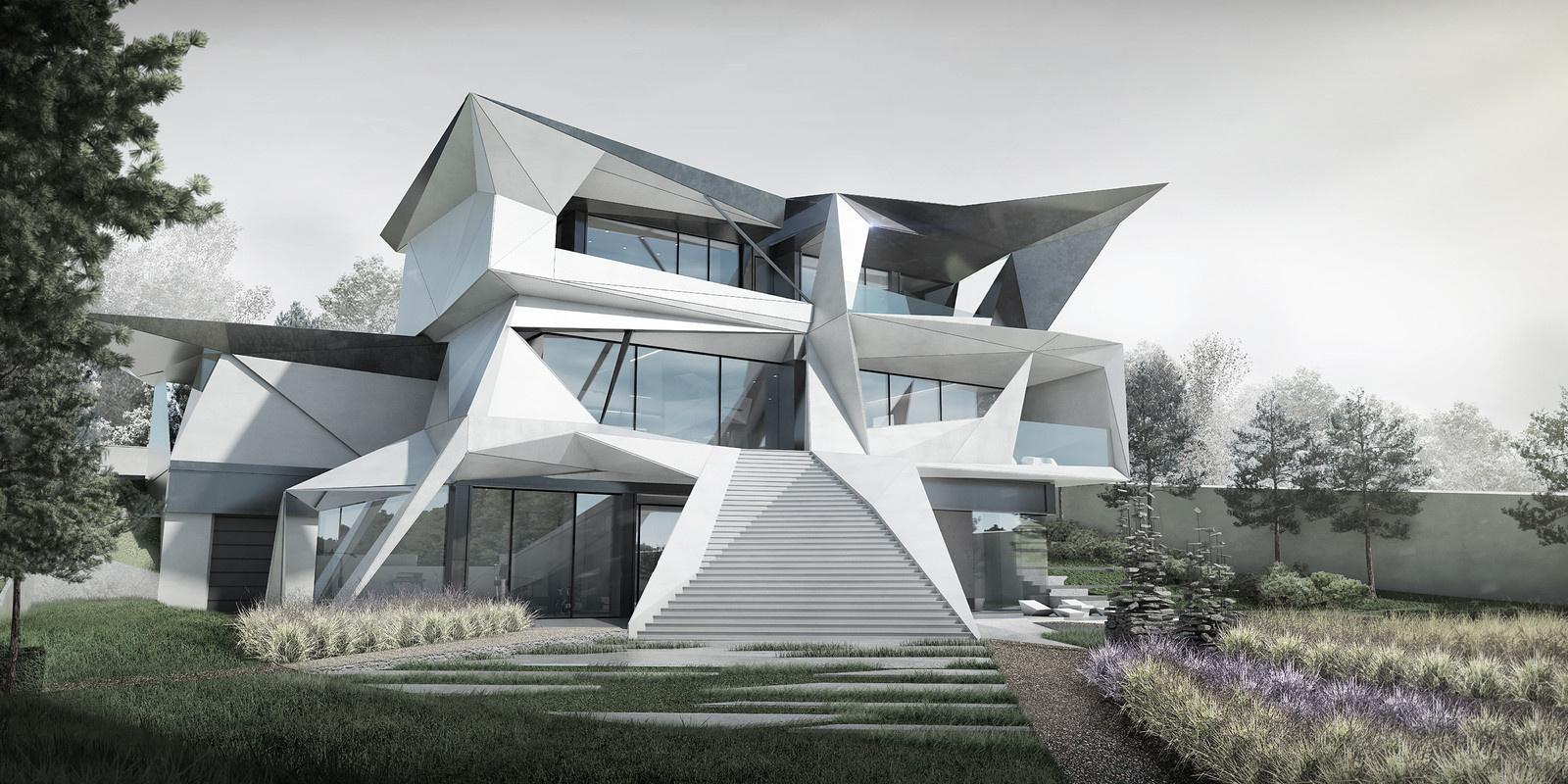 Проект Parametric residence - архитектура  день
