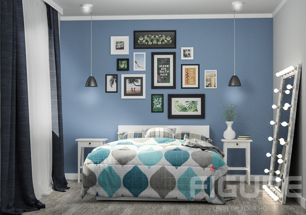 Дизайн проект спальни и гостиной ЖК "Новый Оккервиль"