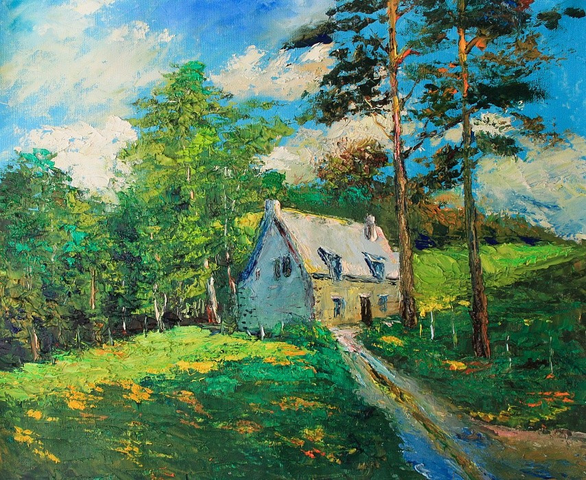 Outdoor painting. Clermont - Ferrand.