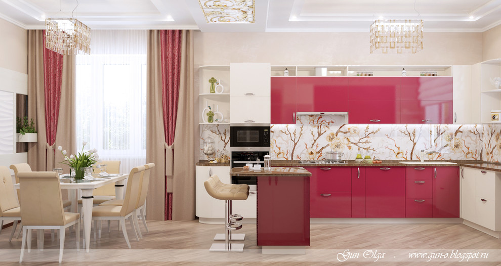 Кухня яркая