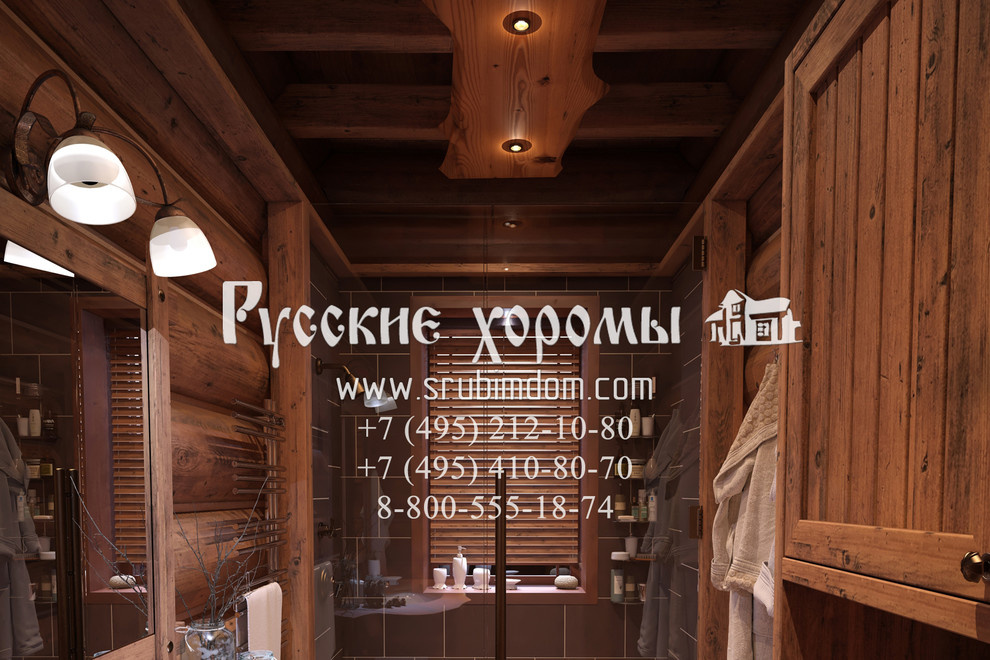 Дизайн ванной комнаты в загородном доме