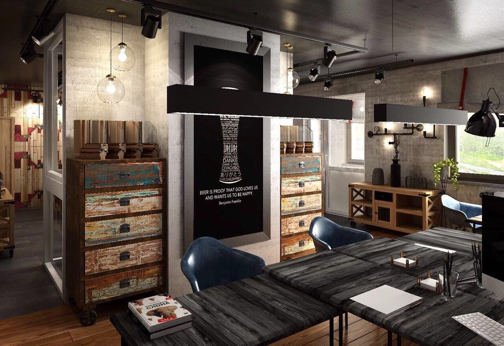 Рабочее пространство для московской компании в стиле "LOFT", 96 кв.м.