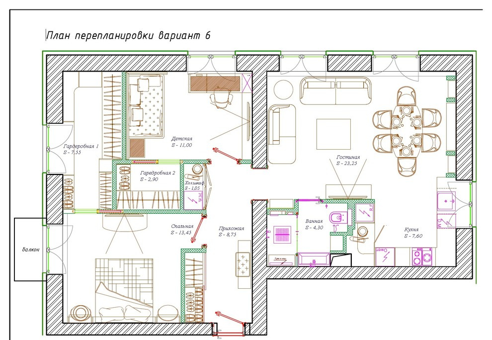 Дизайн квартиры 80 м.кв.