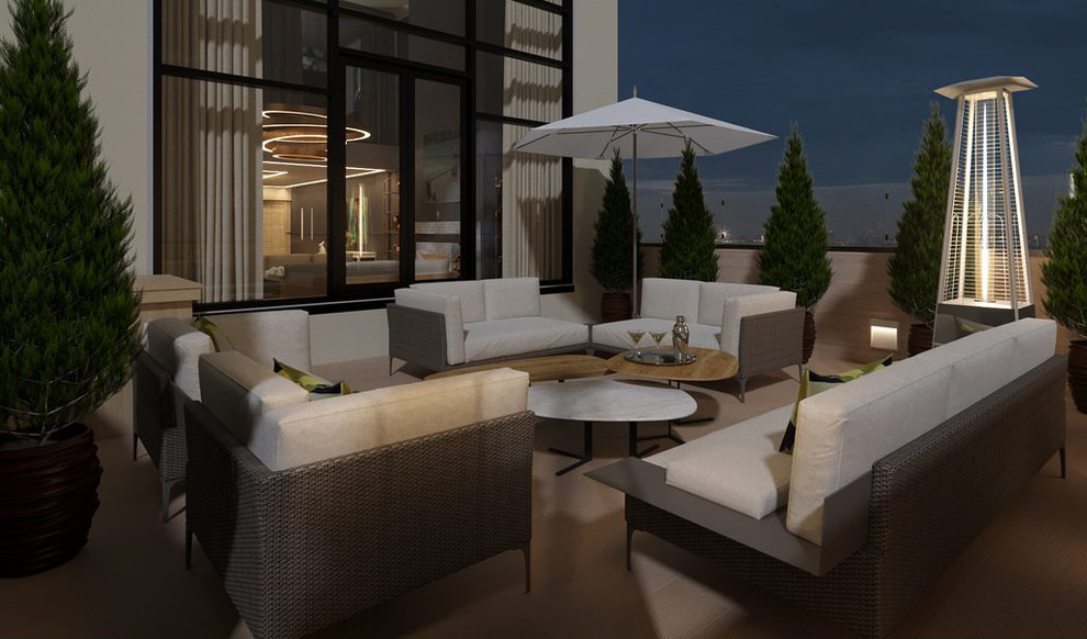 Пентхаус с террасой и камином в Art Residence