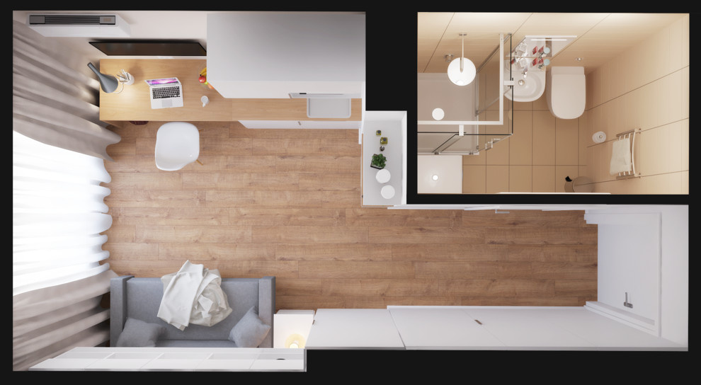 Апартаменты 16,5 м²
