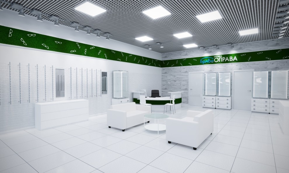 Дизайн интерьера салона оптики
