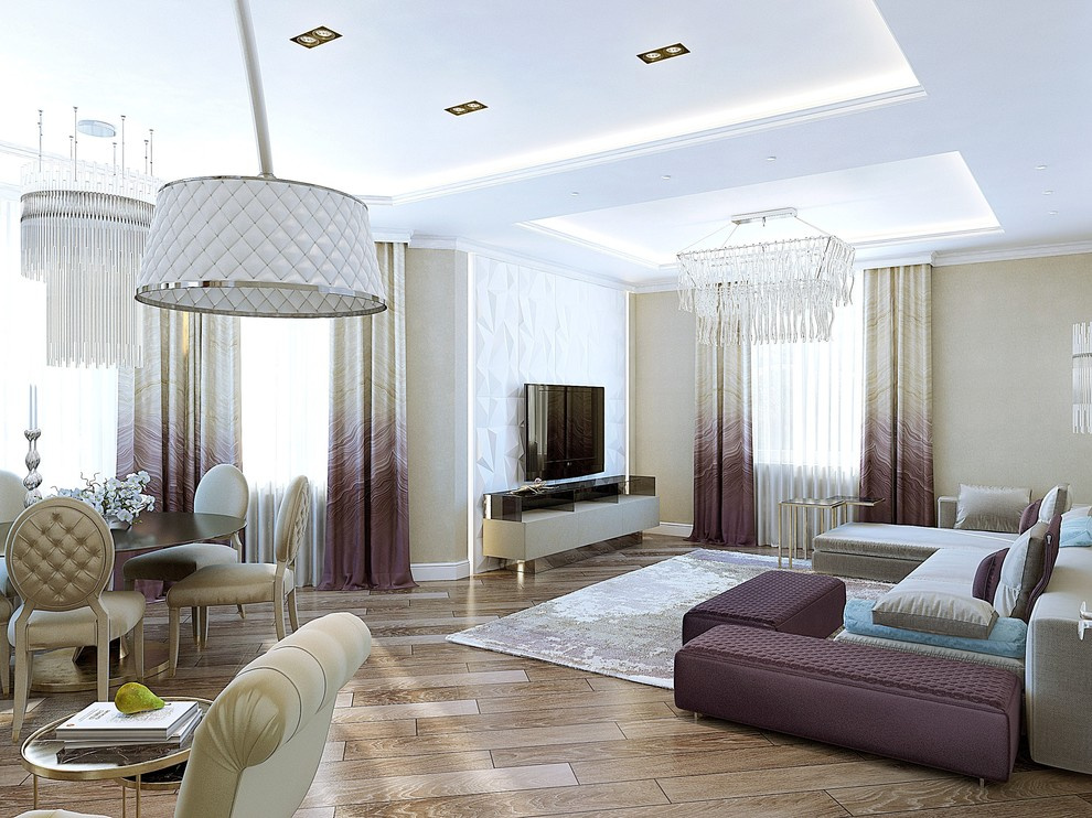 Living room with fireplace 43,4 m2