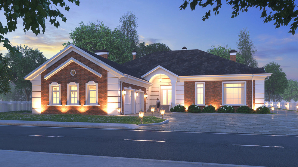 Brick house vsualization (night lighting)