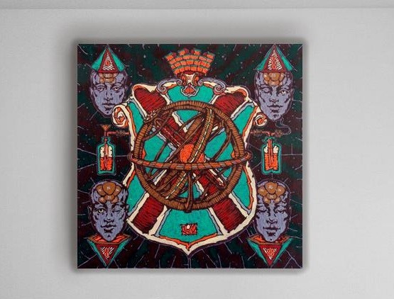 Contemporary wall art. Colorful original painting on canvas.