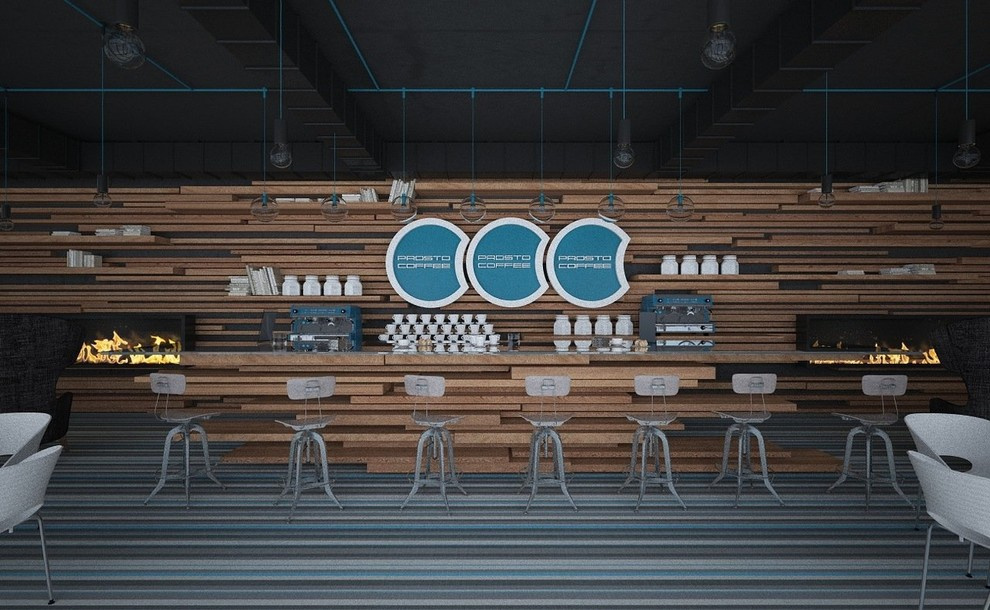 3D-концепт, кофейня "Prosto coffee"