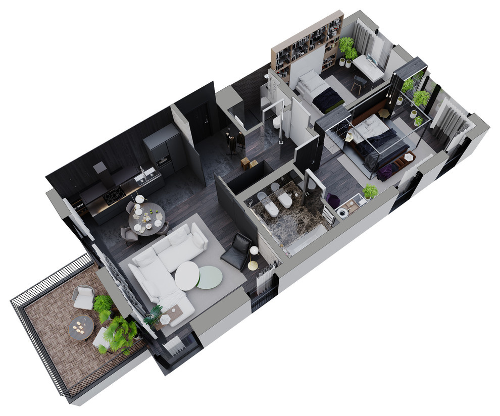 Апартаменты в ЖК Esentai City 93 м. кв.