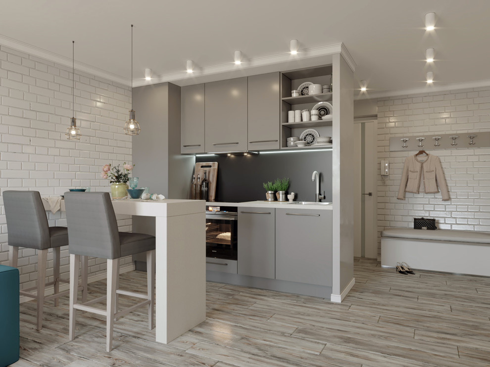 Скандинавский стиль, однушка.