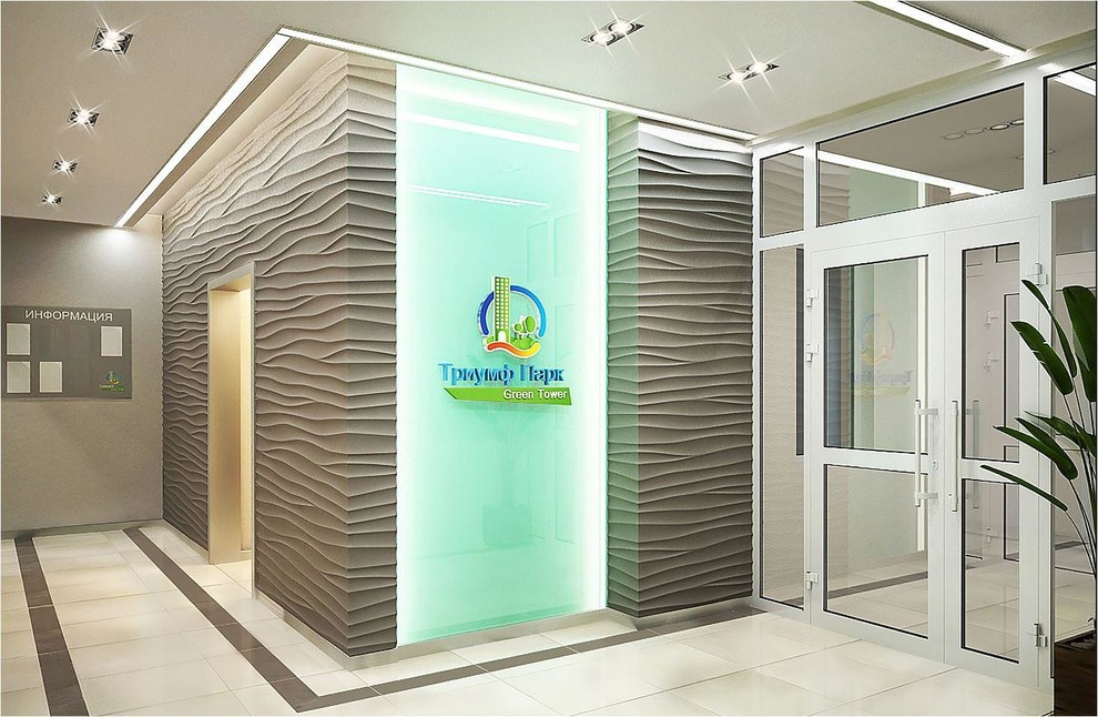 Холл в ЖК  "Триумф Парк" Green Tower