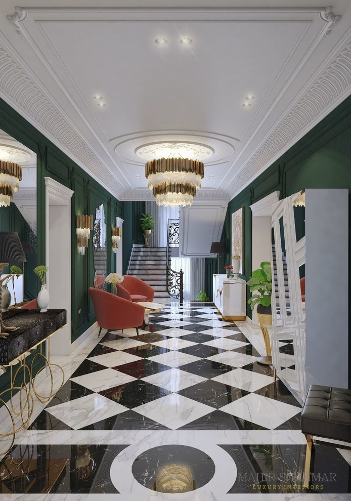 Private villa. Hall. 1 Floor.