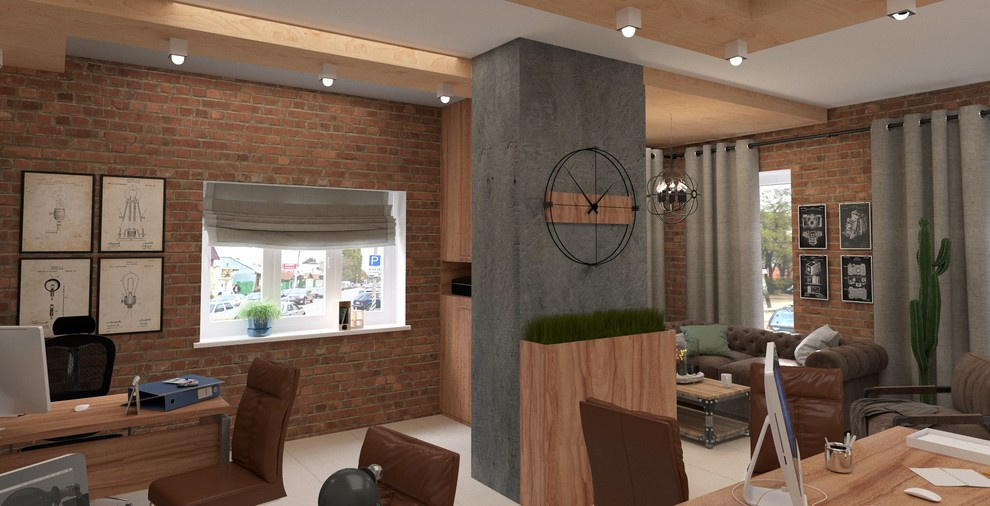 Зона клиентов в стиле Loft для магазина сантехники