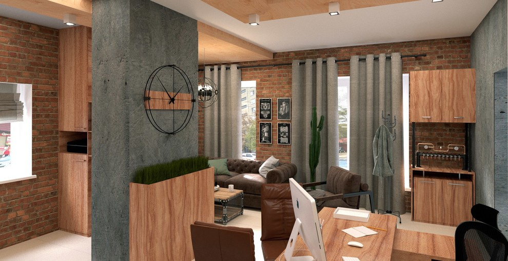 Зона клиентов в стиле Loft для магазина сантехники