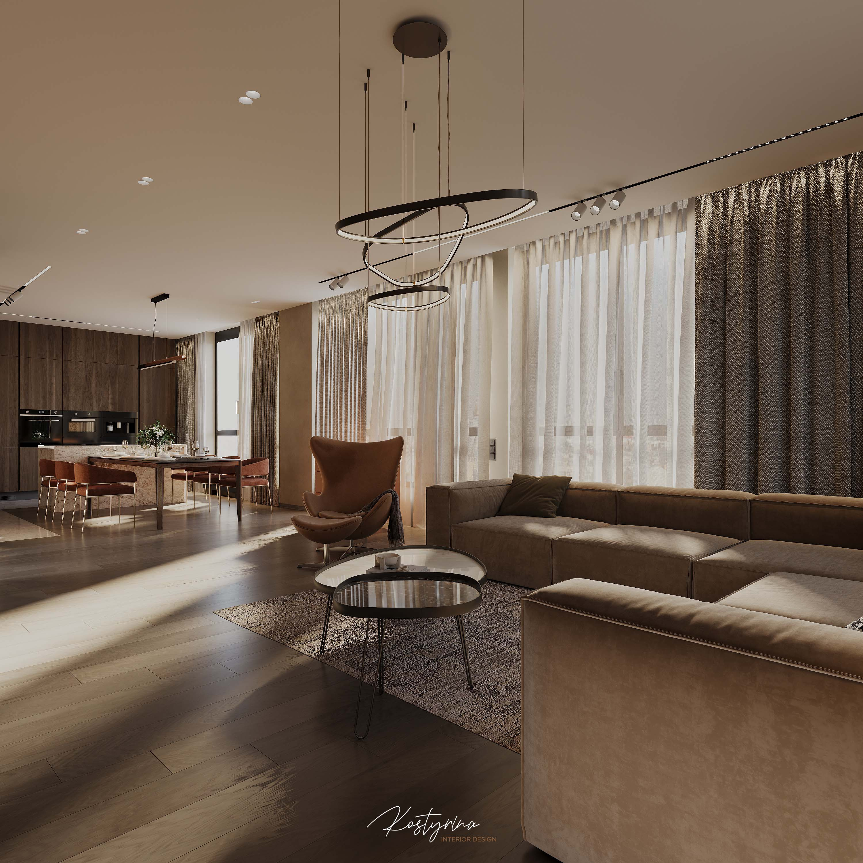 Интерьер квартиры в ЖК Onyx 160 м²