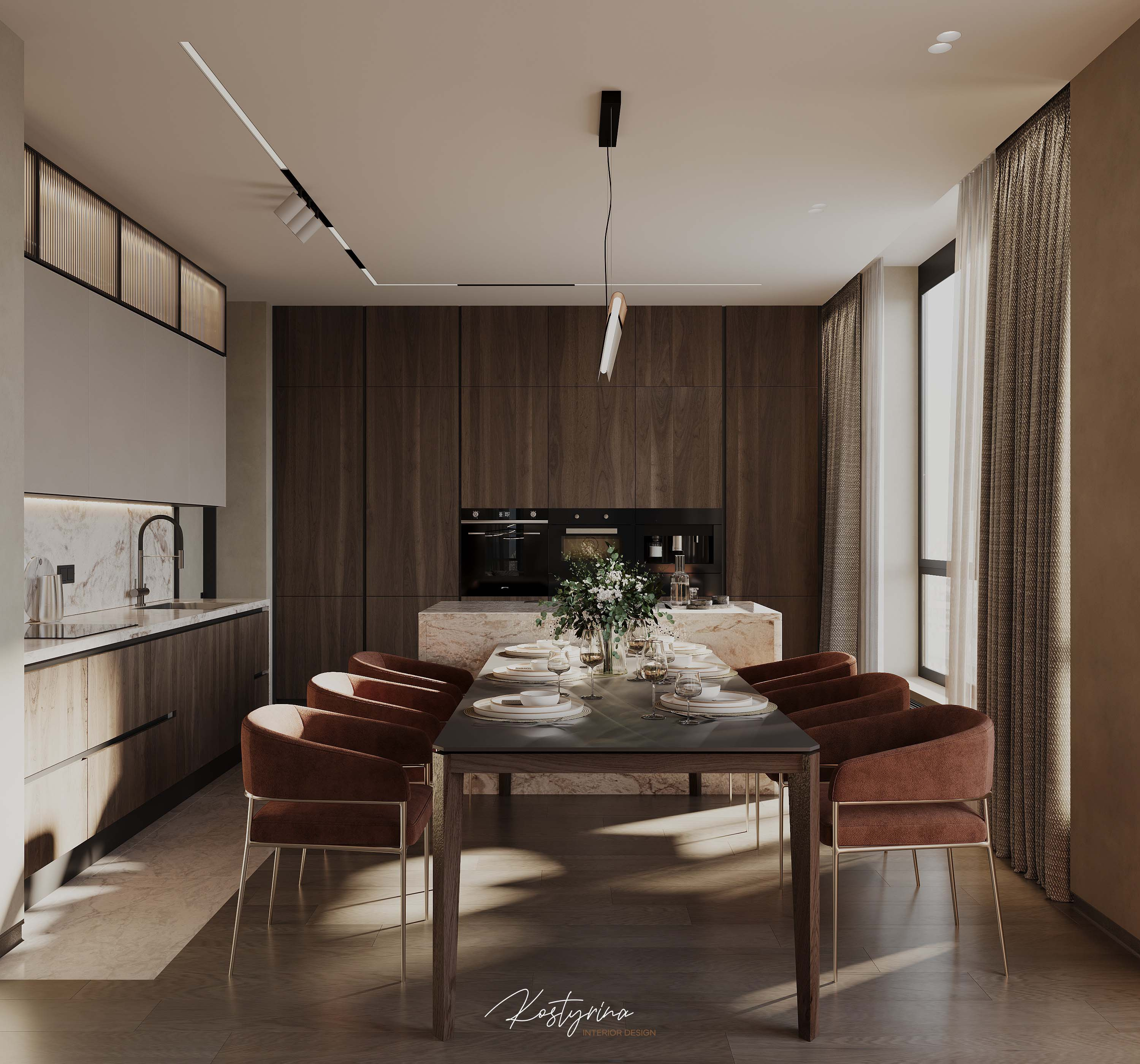 Интерьер квартиры в ЖК Onyx 160 м²