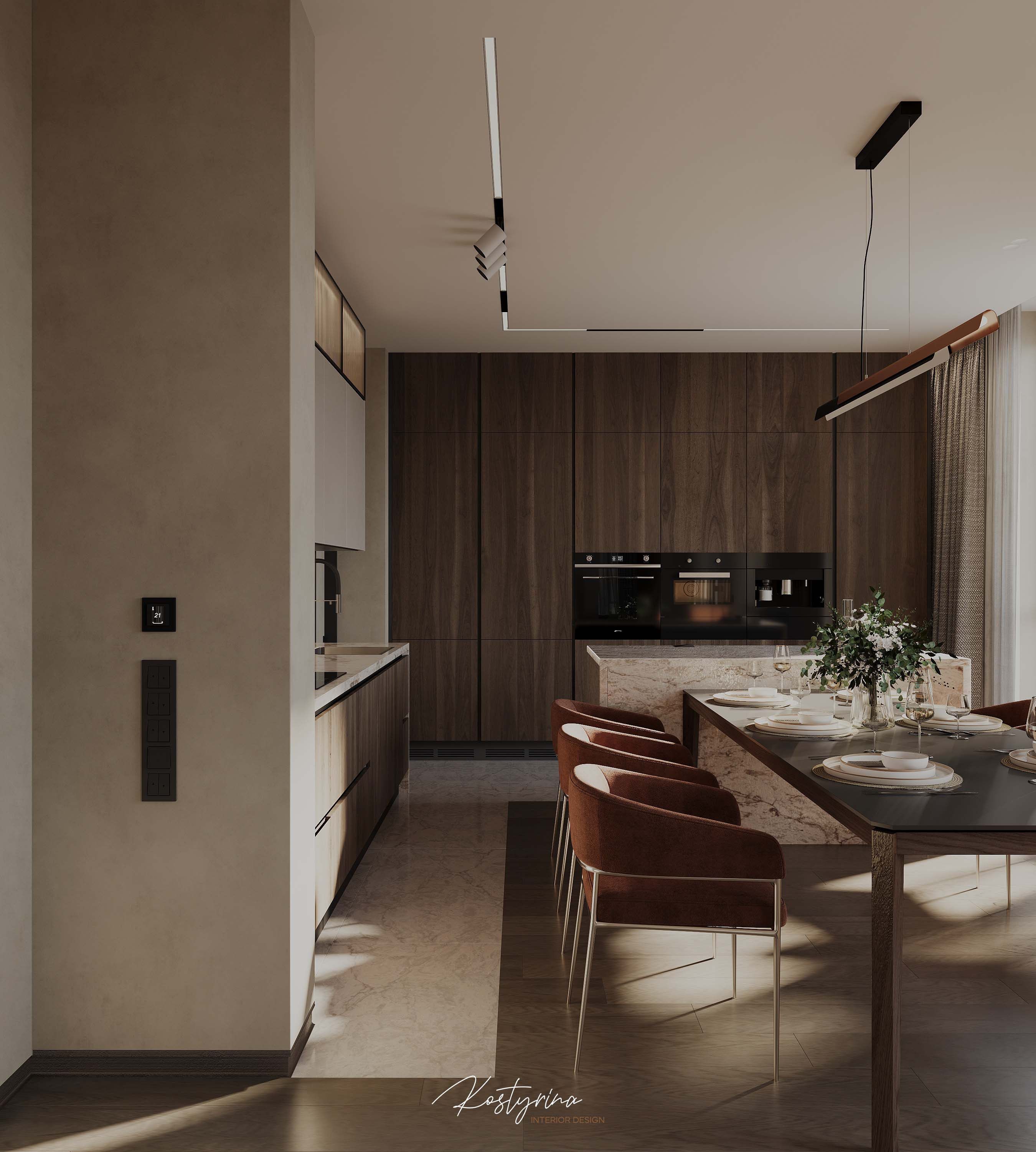 Интерьер квартиры в ЖК Onyx 160 м²