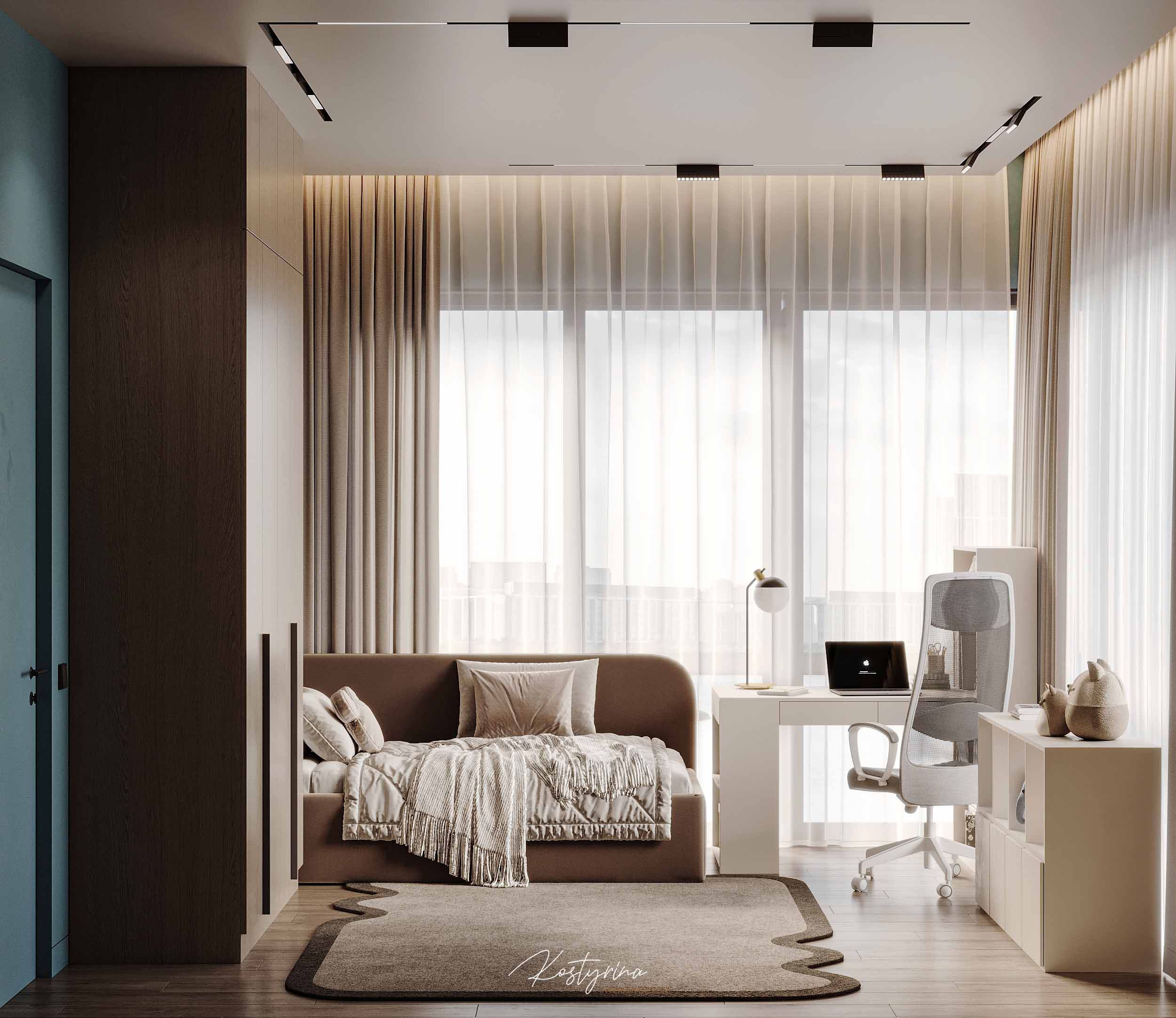 Квартира для семьи с детьми и корги — 70 м²