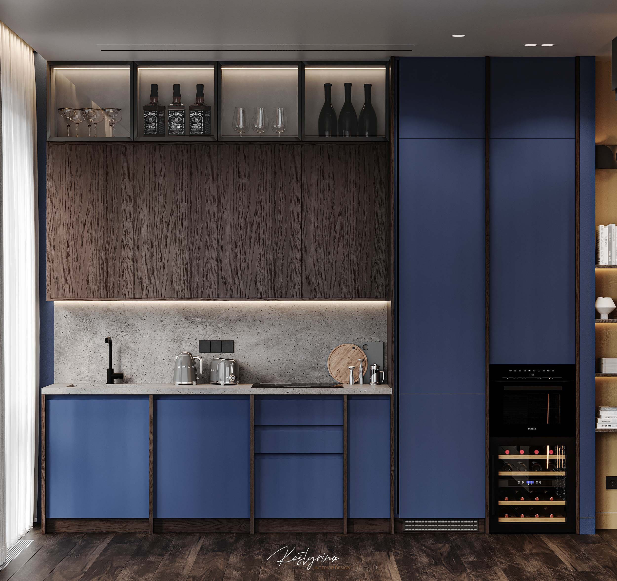 Брутальный интерьер квартиры в ЖК «Символ» - 60м²