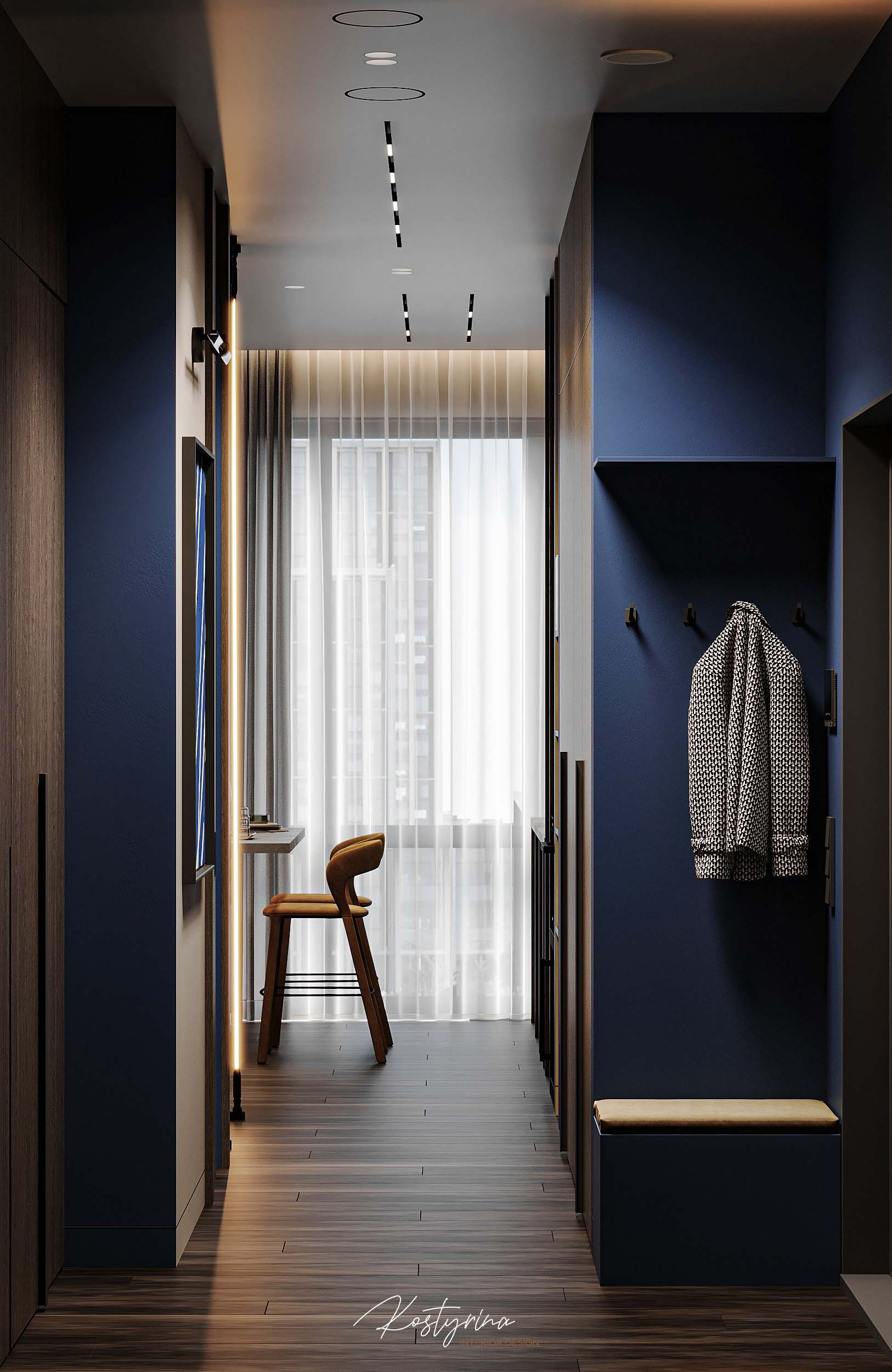 Брутальный интерьер квартиры в ЖК «Символ» - 60м²