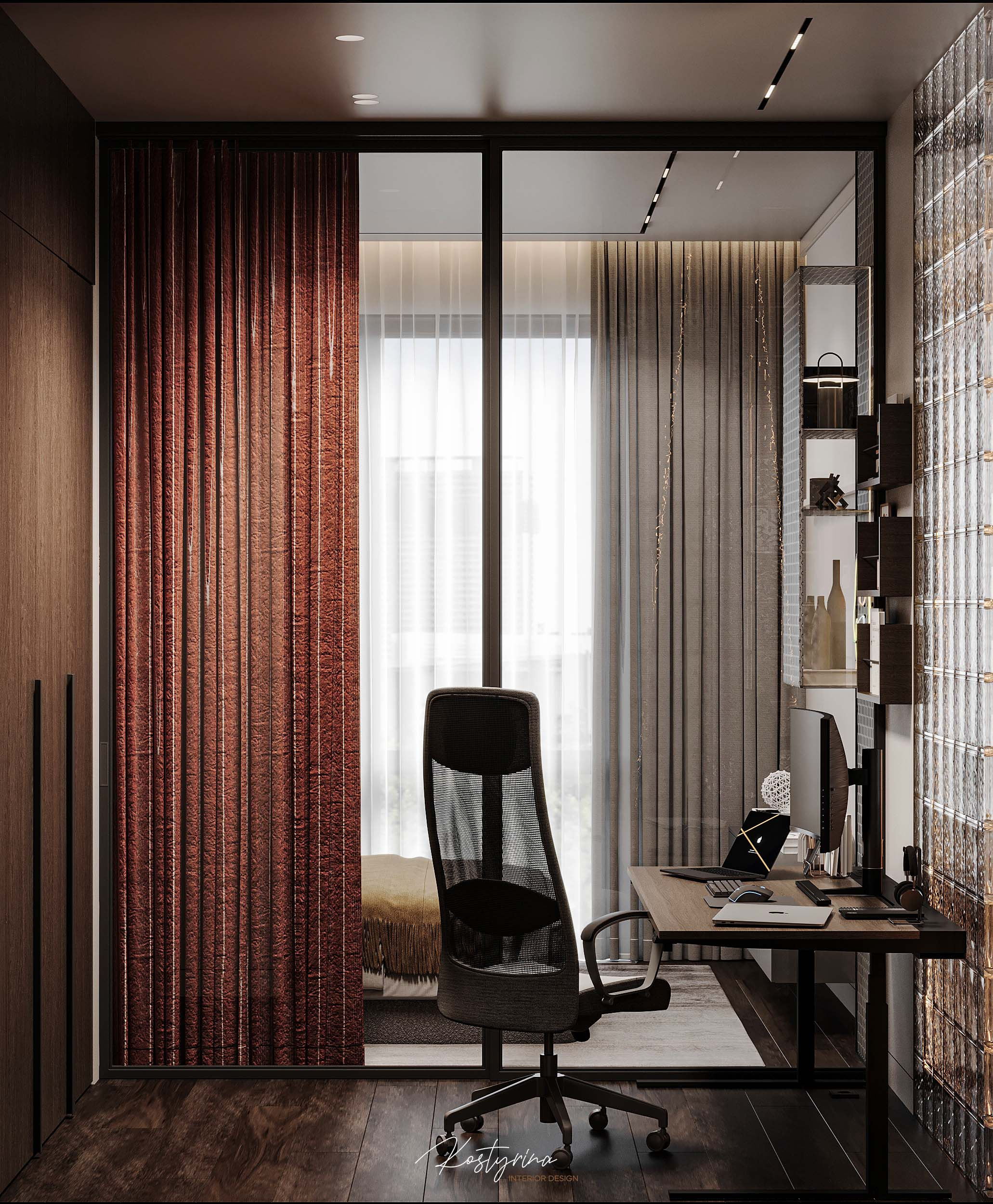 Брутальный интерьер квартиры в ЖК «Символ» - 60м²