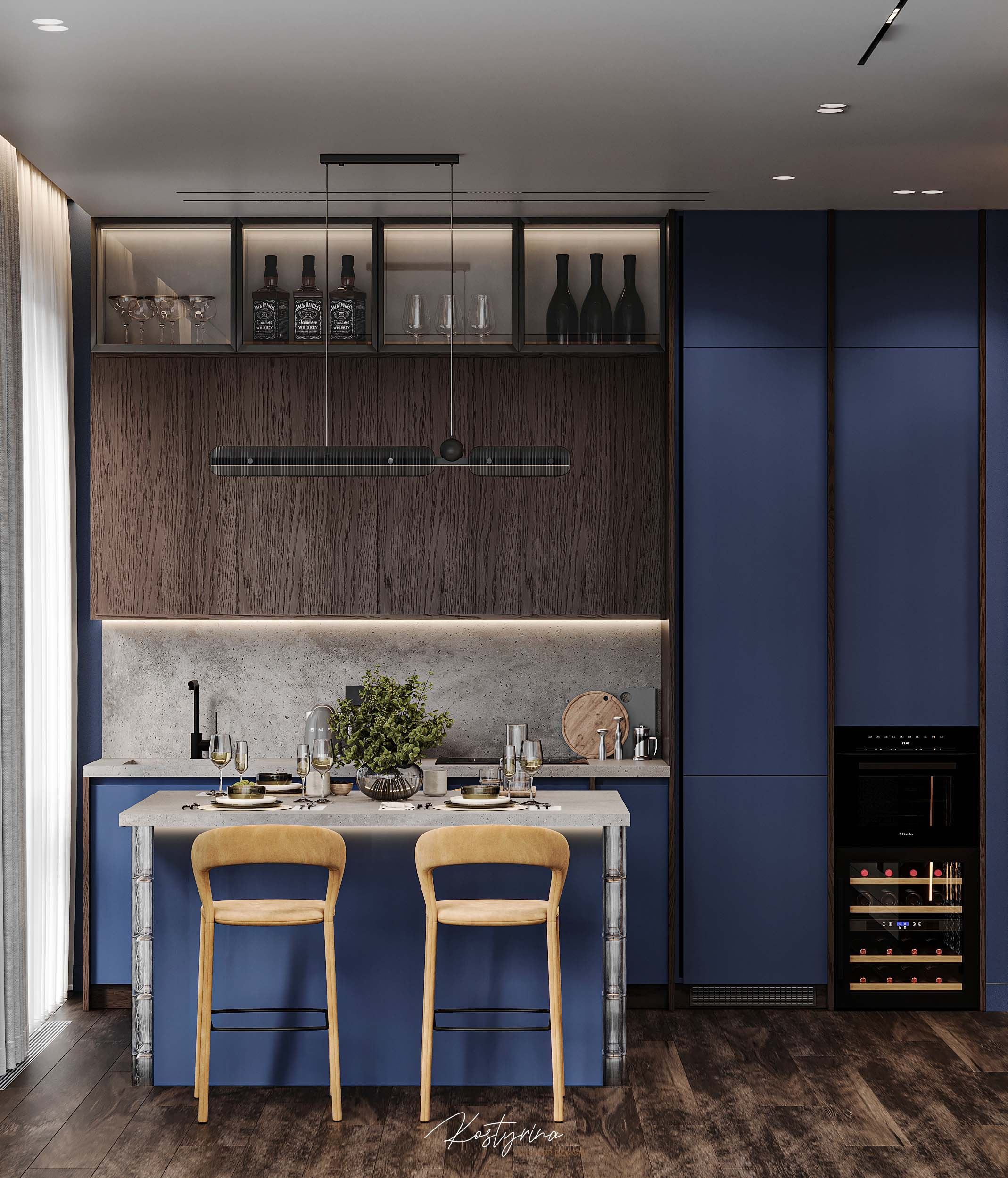 Брутальный интерьер квартиры в ЖК «Символ» - 60м²