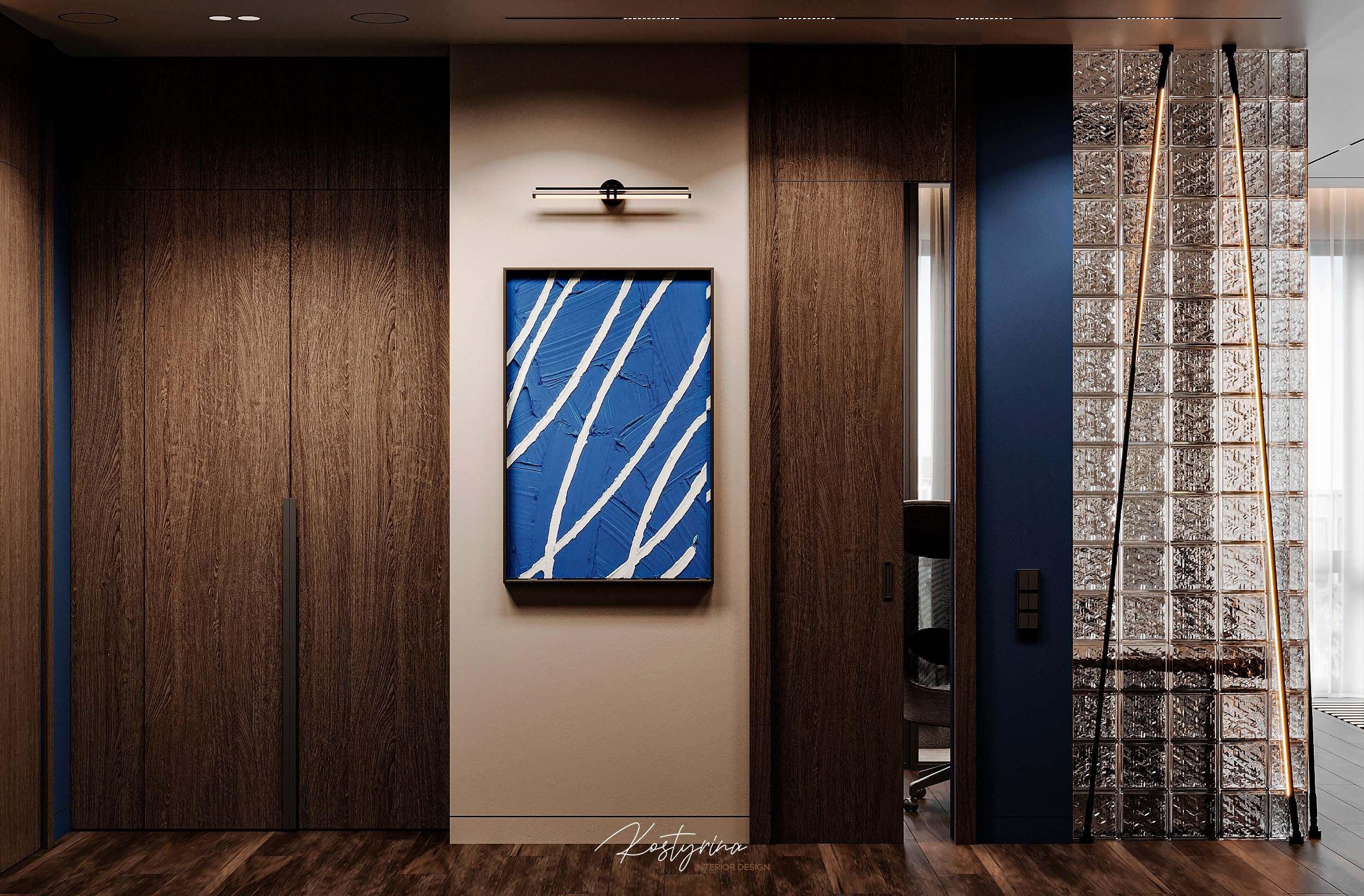 Брутальный интерьер квартиры в ЖК «Символ» - 60м²