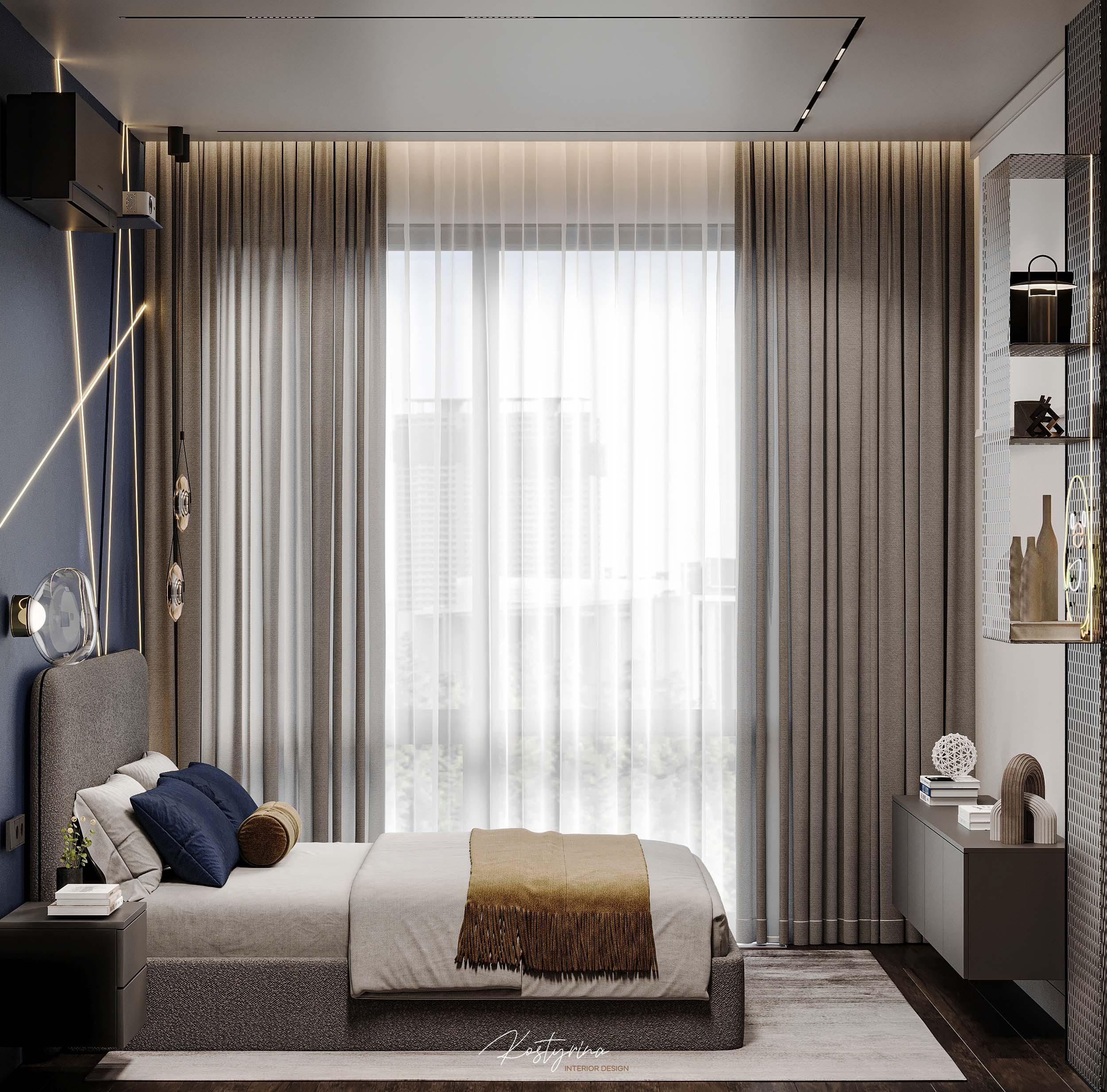 Брутальный интерьер квартиры в ЖК «Символ» - 60м²