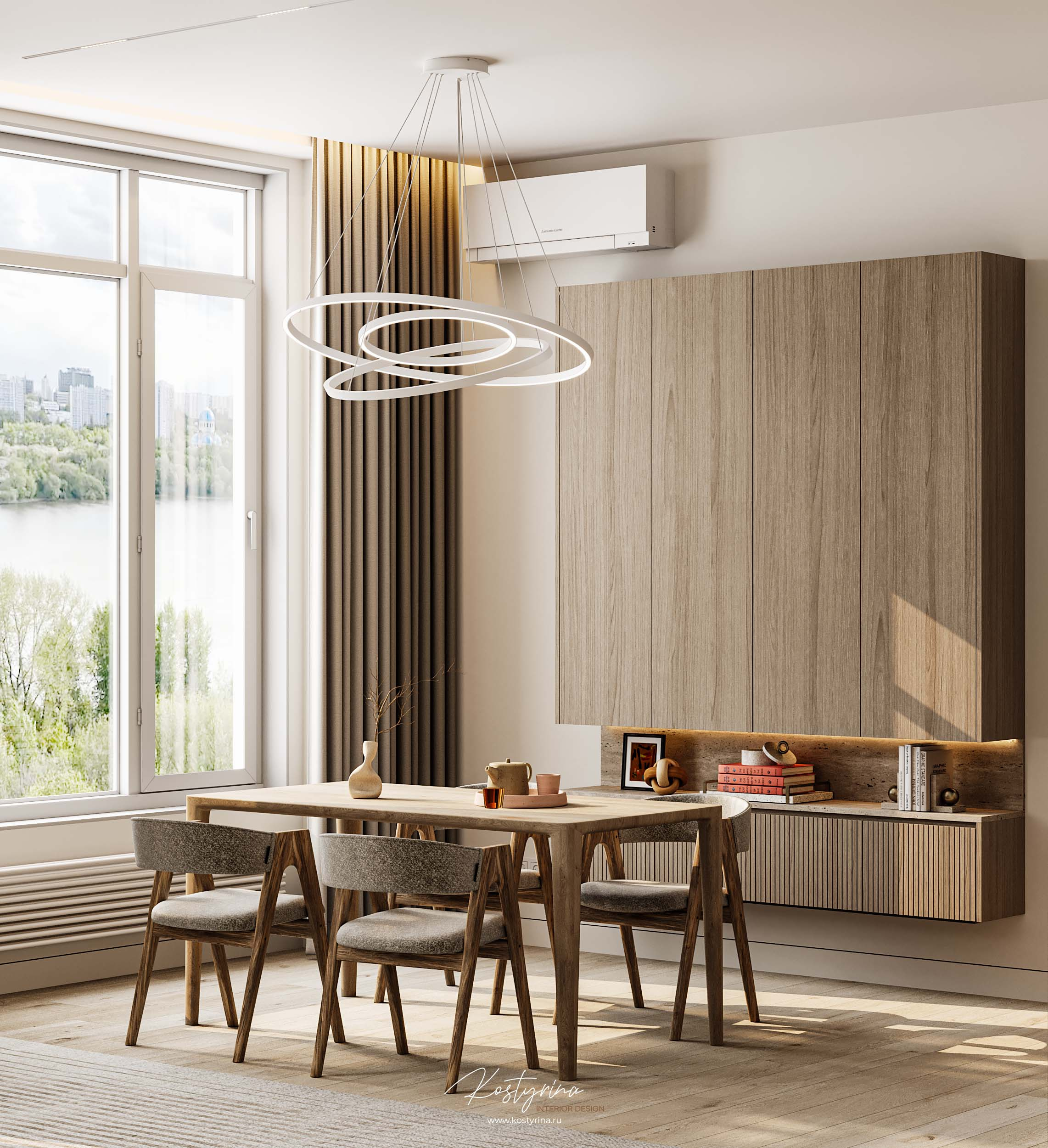 Светлая квартира у реки в ЖК «NOW» 95 м²
