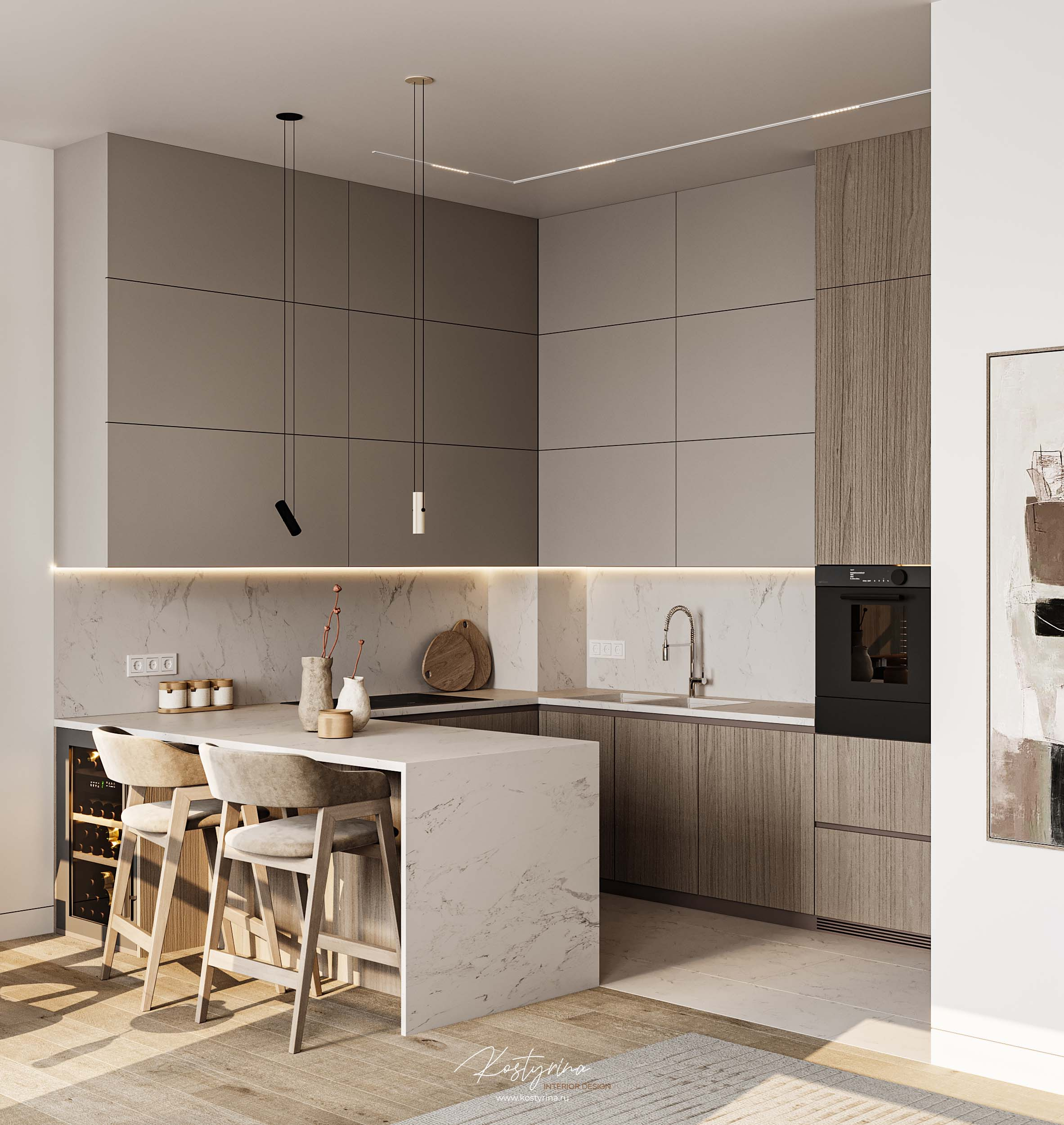 Светлая квартира у реки в ЖК «NOW» 95 м²